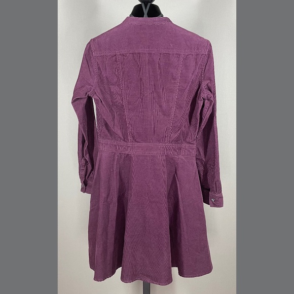 NEW Gap Dress Womens 0 red purple corduroy fit flare preppy vintage retro - Picture 9 of 11